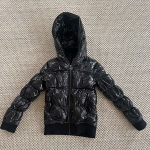 Appaman Shiny Black Flurry Puffer Coat